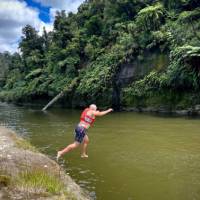 Time to cool off after a day of paddling