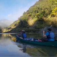 Misty early morning on the Whanganui Journey