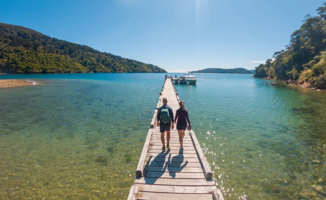 Walking along the wharf at Ship Cove |  barekiwi