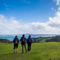 Stopping to take in the views out to Rangitoto from the top of Waiheke | Gabrielle Young