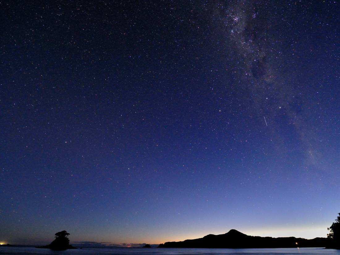 Starry nights on a clear night at Torrent Bay